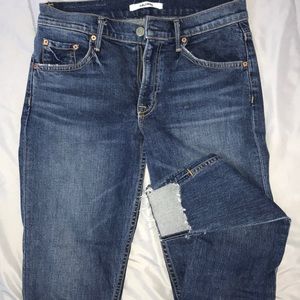 GRLFRND step hem skinny jeans